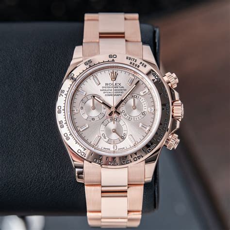 rolex cosmograph daytona oro rosa|rolex daytona gold diamond price.